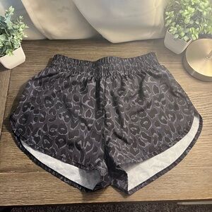 Women's Black Leopard Print Shorts